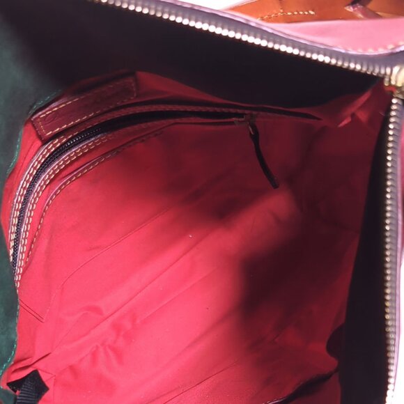 Dooney & Bourke Florentine Handbag Red Leather The 'Twist Strap Hobo' - Picture 9 of 12